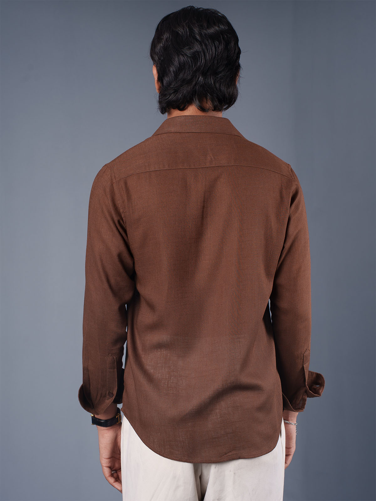 LUXURY Linen Coffee Shirt