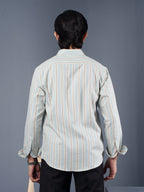 TRANSITION Light Mint & Gold Striped Shirt
