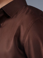 LUXURY Supremacy Executive Formal Shirt Coffee Brown