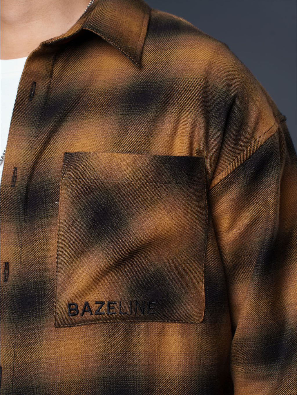 BOXY Mustard & Black Plaid Flannel Shirt