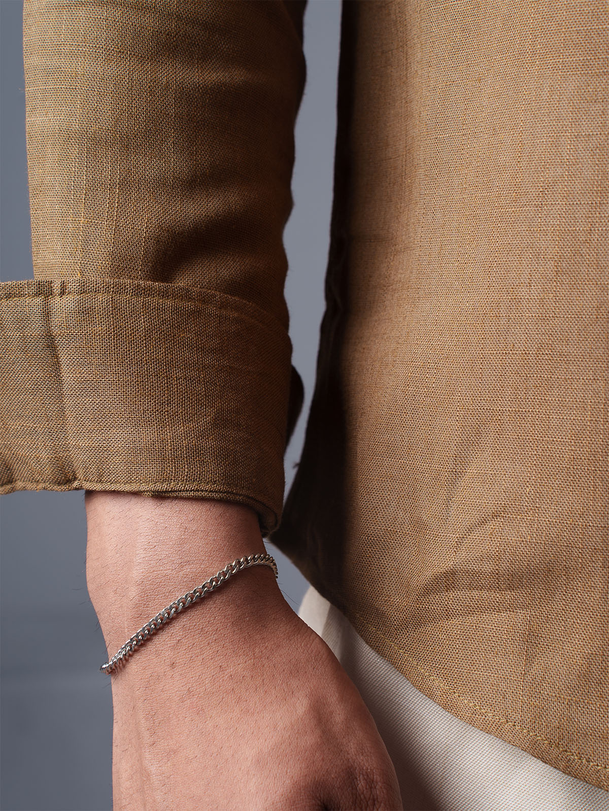 LUXURY Linen Olive Green Shirt