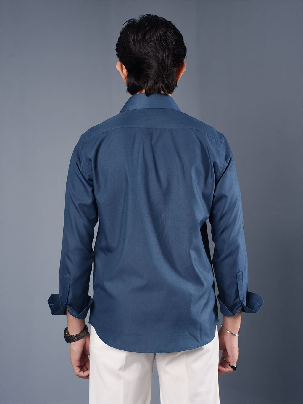 LUXURY Supremacy Executive Formal Shirt Navy Blue