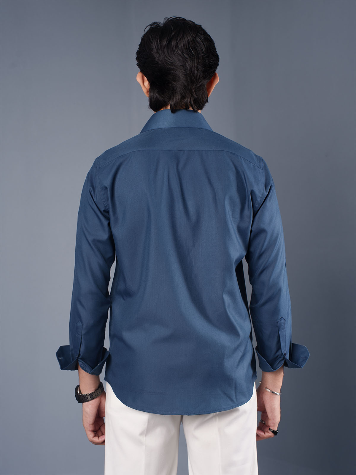 LUXURY Supremacy Executive Formal Shirt Navy Blue