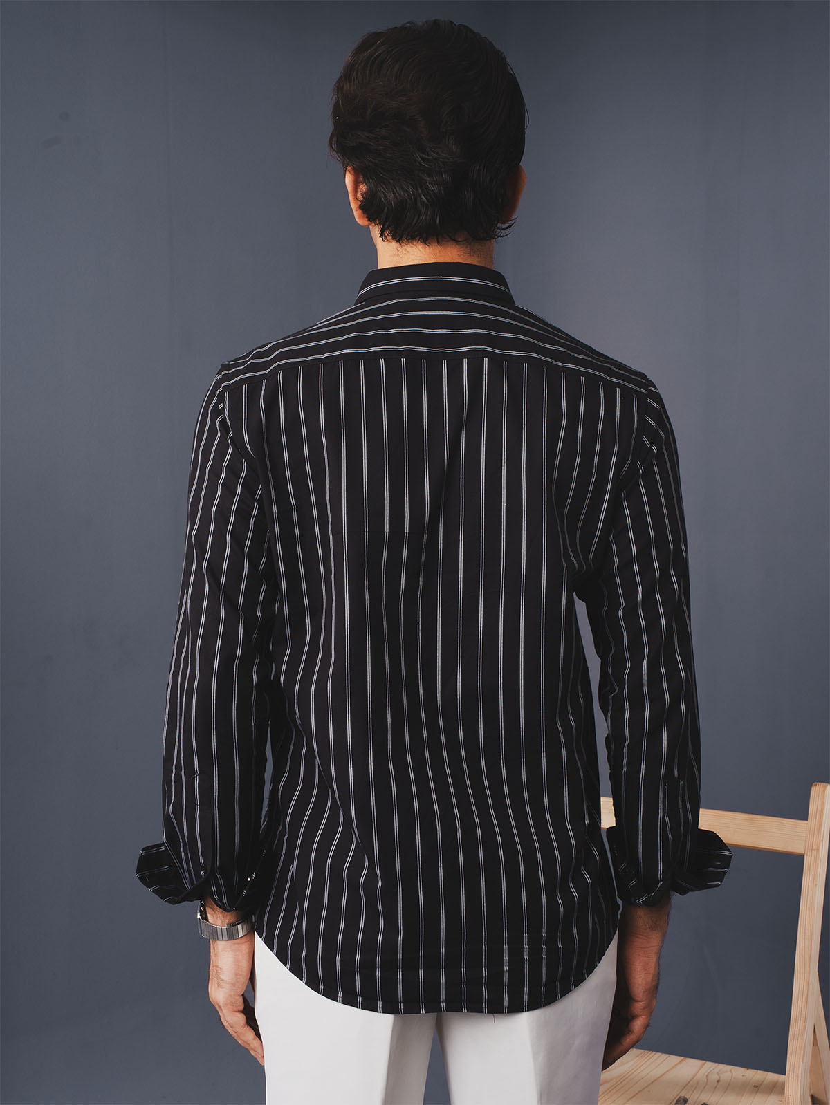 AUTUMN Black Striped Shirt [Most Requested]