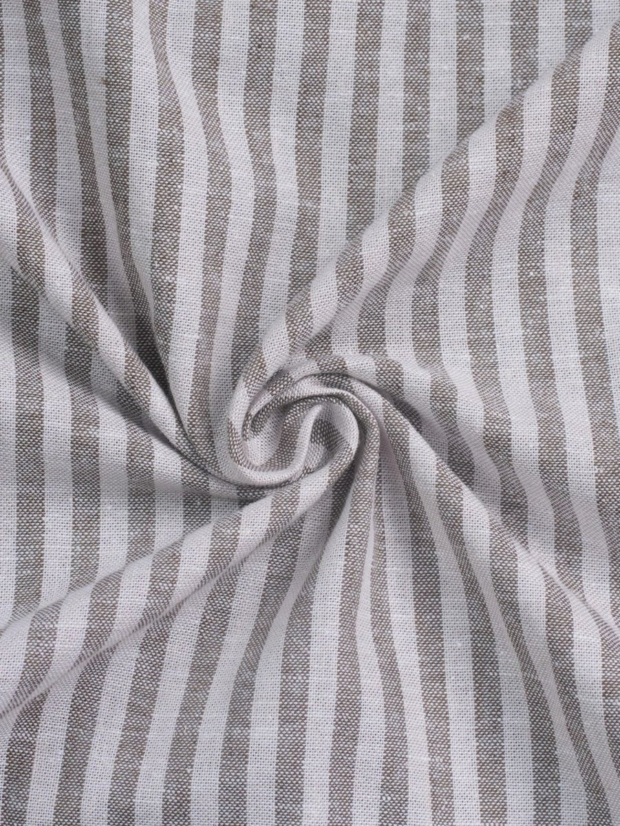ASCEND Light Coffee Ivory Stripe Shirt - BazeLine