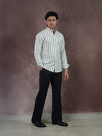 ASCEND Olivecrest Ivory Stripe Shirt - BazeLine