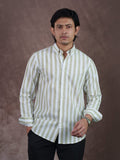 ASCEND Olivecrest Ivory Stripe Shirt - BazeLine