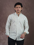 ASCEND Olivecrest Ivory Stripe Shirt - BazeLine