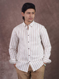 ASCEND Sandrift Mocha Stripe Shirt - BazeLine