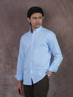 ASCEND Sky Blue Pinstripe Shirt - BazeLine