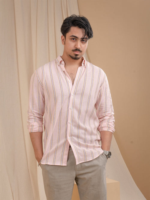 AURAA Blush Stripe Shirt - BazeLine