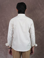 AURUM Ivory Dune Stripe Shirt - BazeLine