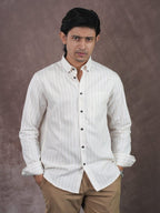 AURUM Ivory Dune Stripe Shirt - BazeLine