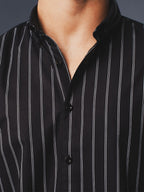 AUTUMN Black Striped Shirt [Most Requested] - BazeLine