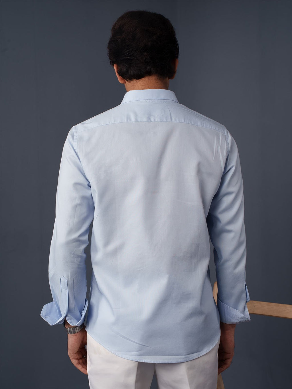 AUTUMN Light Blue Solid Shirt - BazeLine