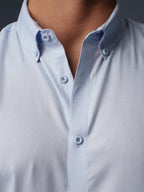 AUTUMN Light Blue Solid Shirt - BazeLine