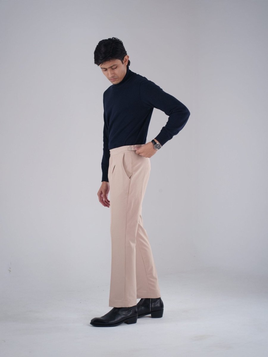 Beige Gurkha Bootcut Pant - BazeLine