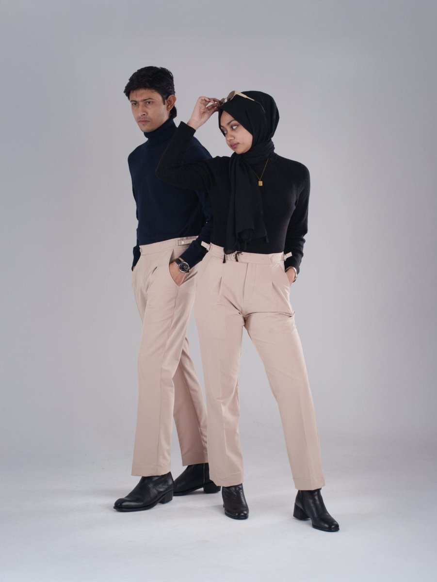Beige Gurkha Bootcut Pant - BazeLine