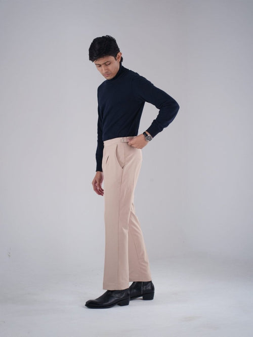 Beige Gurkha Bootcut Pant - BazeLine