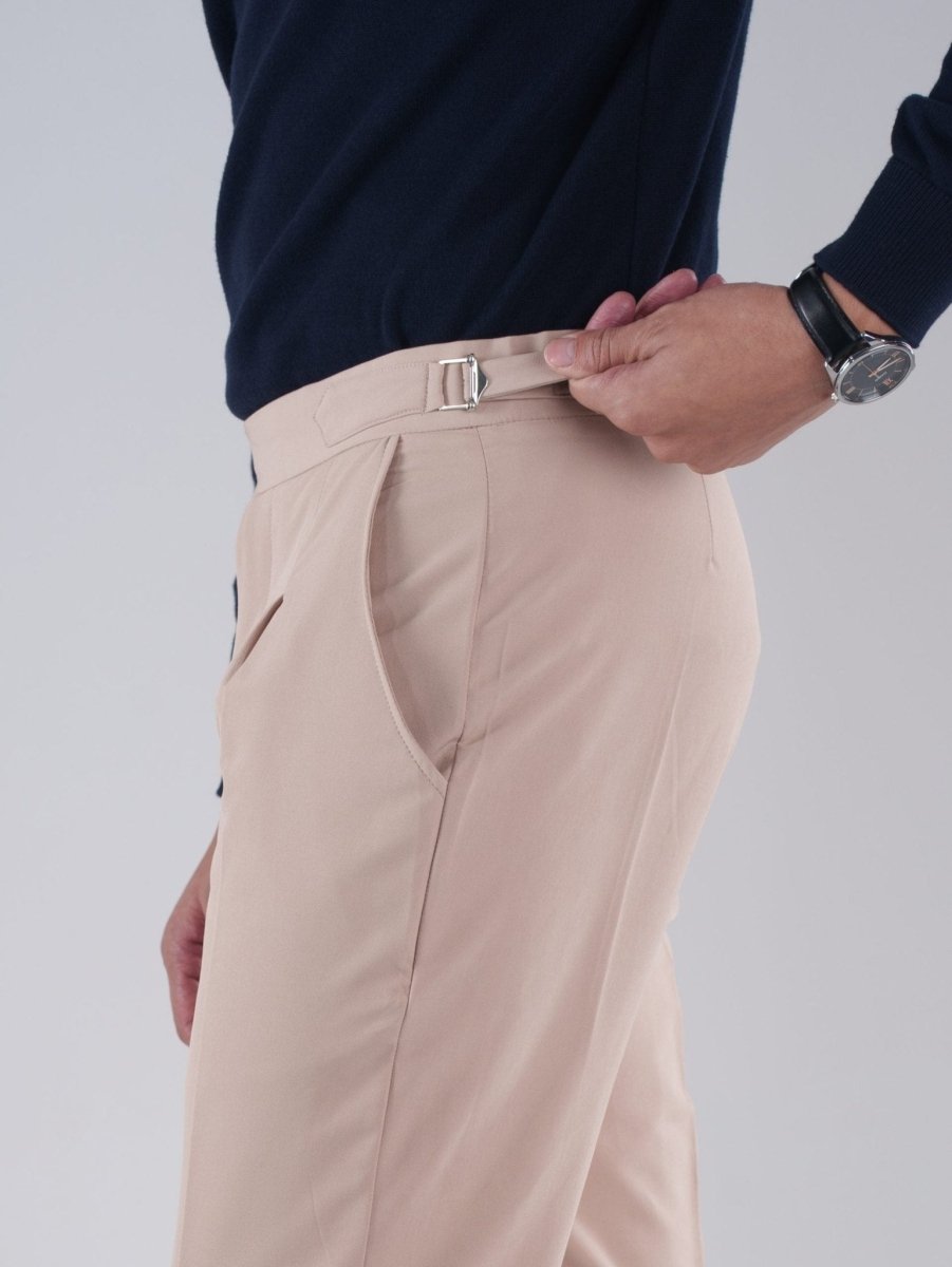 Beige Gurkha Bootcut Pant - BazeLine