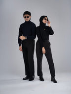 Black Gurkha Bootcut Pant - BazeLine