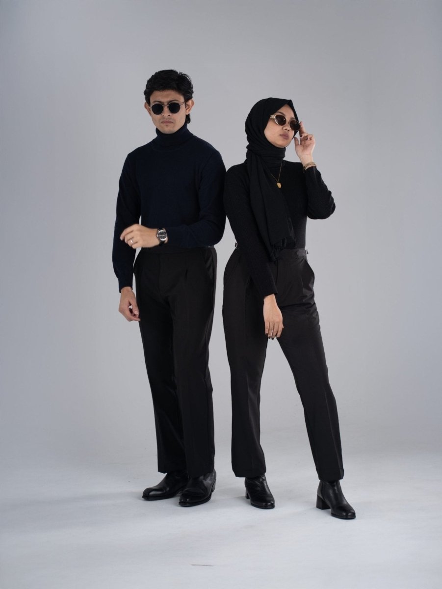 Black Gurkha Bootcut Pant - BazeLine