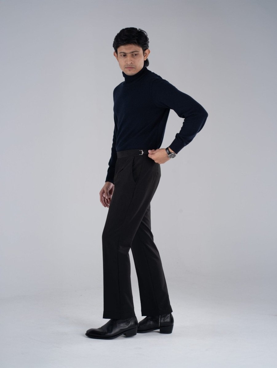 Black Gurkha Bootcut Pant - BazeLine