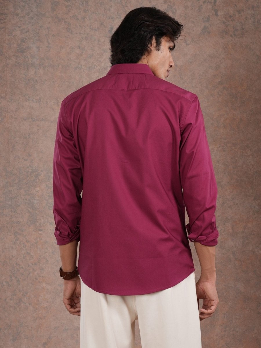 BLAZE Classic Maroon Solid Shirt - BazeLine