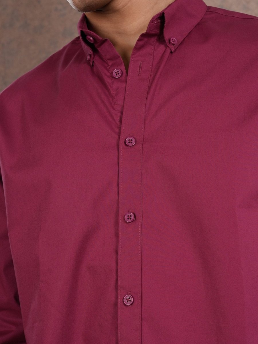 BLAZE Classic Maroon Solid Shirt - BazeLine