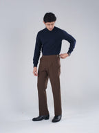 Coffee Brown Gurkha Bootcut Pant - BazeLine