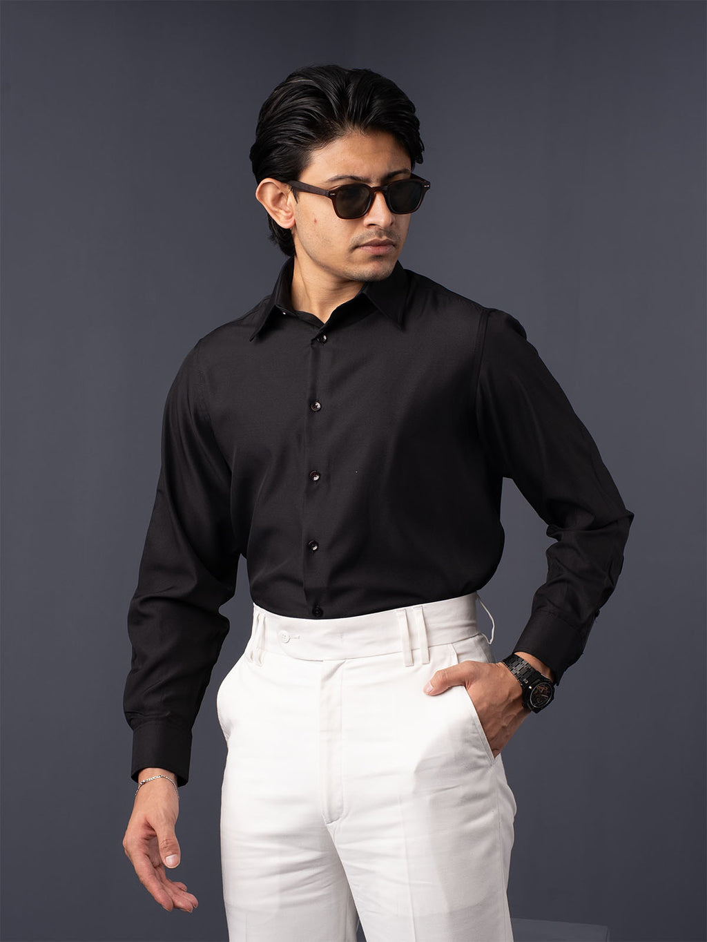 CORE Black Business Formal Shirt - BazeLine