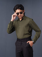 CORE Bottle Green Business Formal Shirt - BazeLine