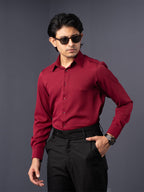 CORE Crimson Red Business Formal Shirt - BazeLine