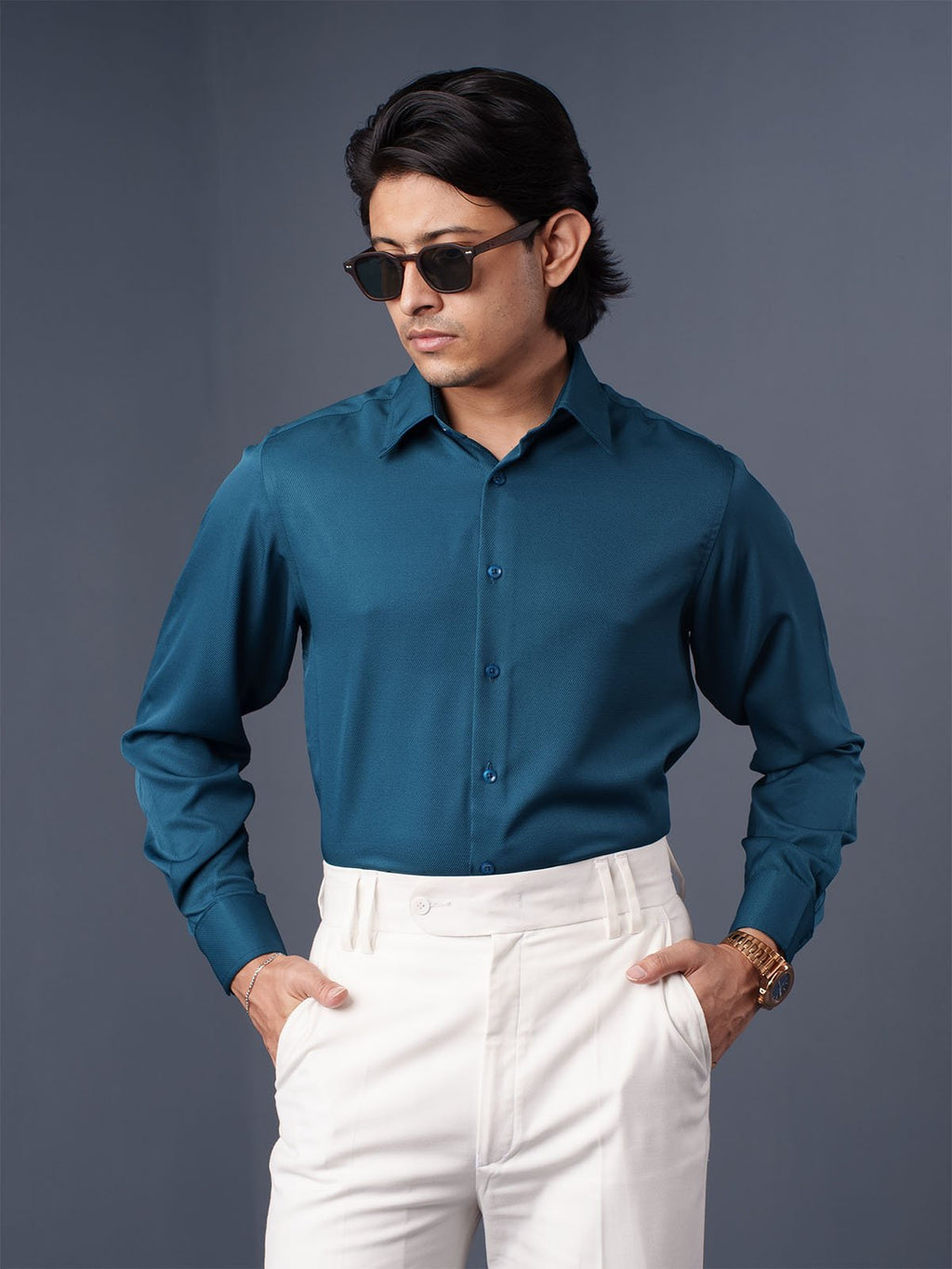 CORE Sea Green Business Formal Shirt - BazeLine