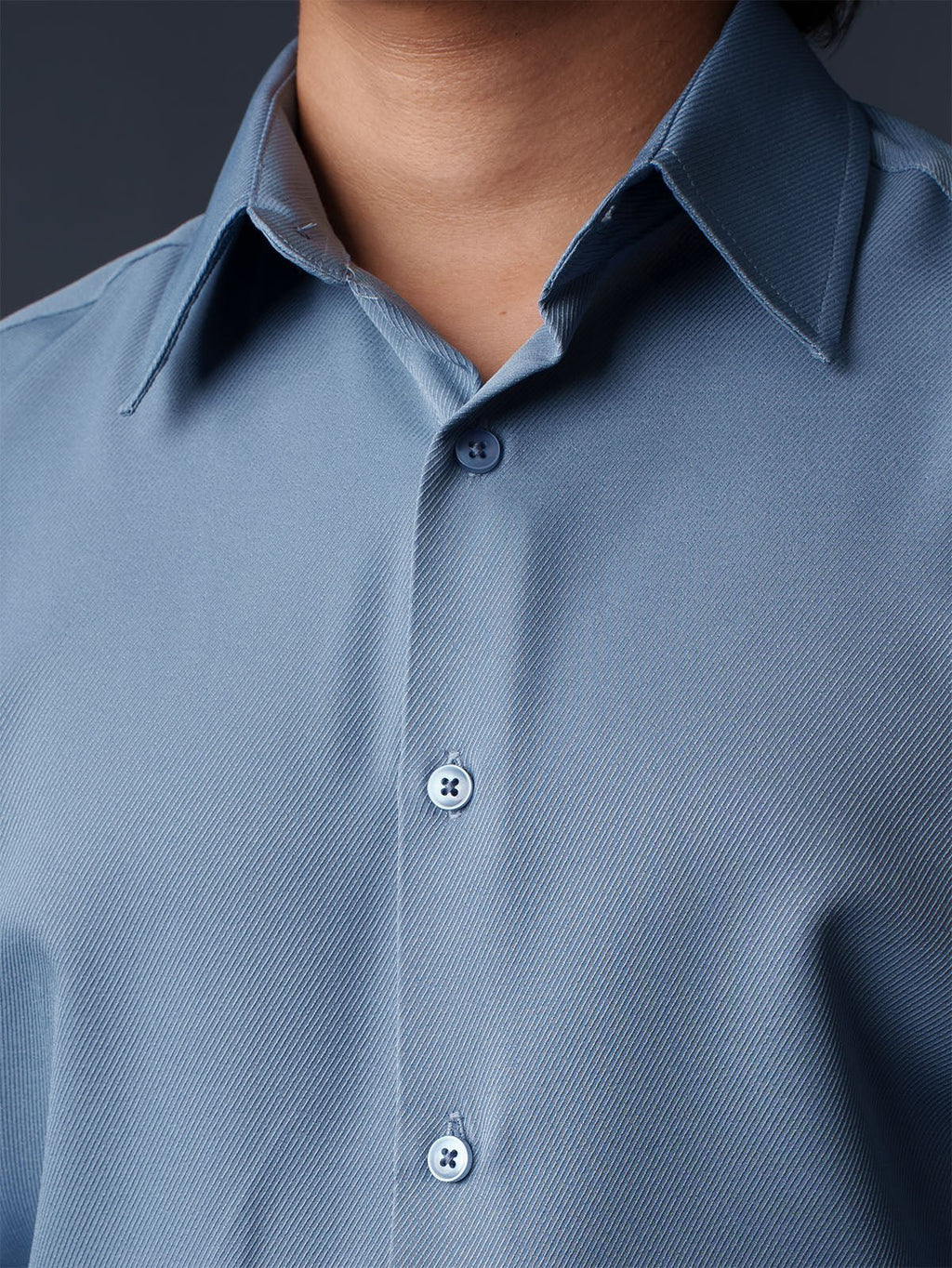 CORE Steel Blue Business Formal Shirt - BazeLine