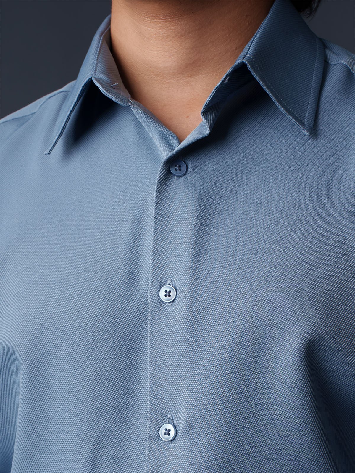 CORE Steel Blue Business Formal Shirt - BazeLine