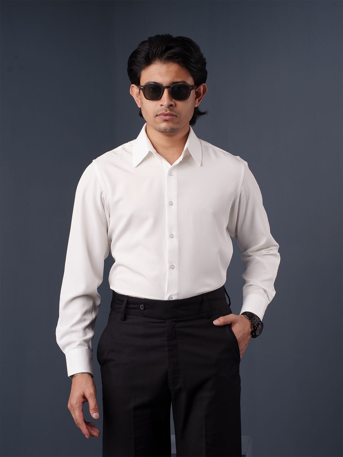 CORE White Business Formal Shirt - BazeLine