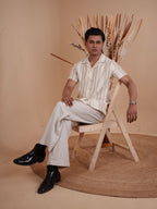 CROCHET Sandstone Stripe Cuban Shirt - BazeLine