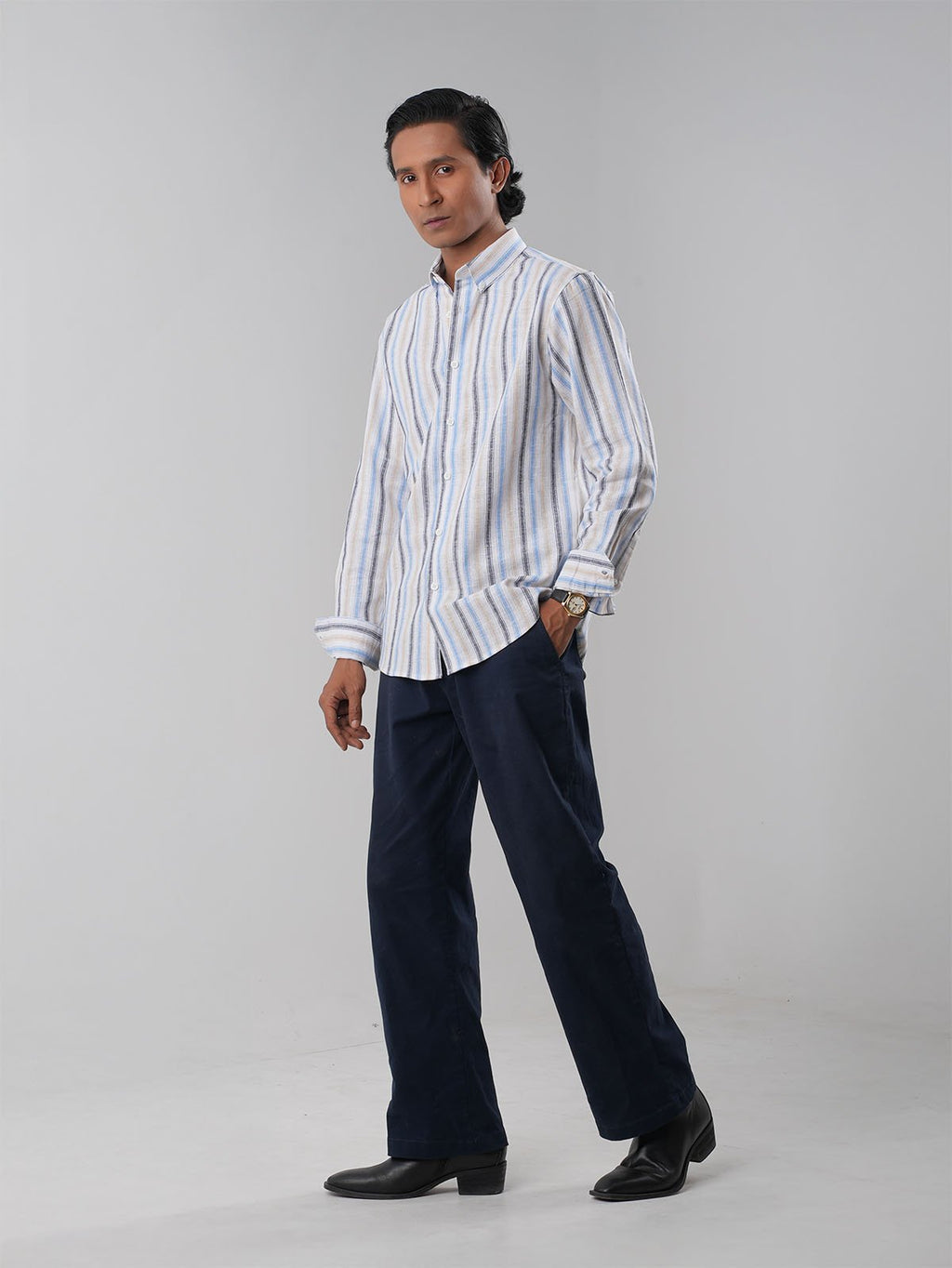 DRIFT Coastal White Stripe Shirt - BazeLine