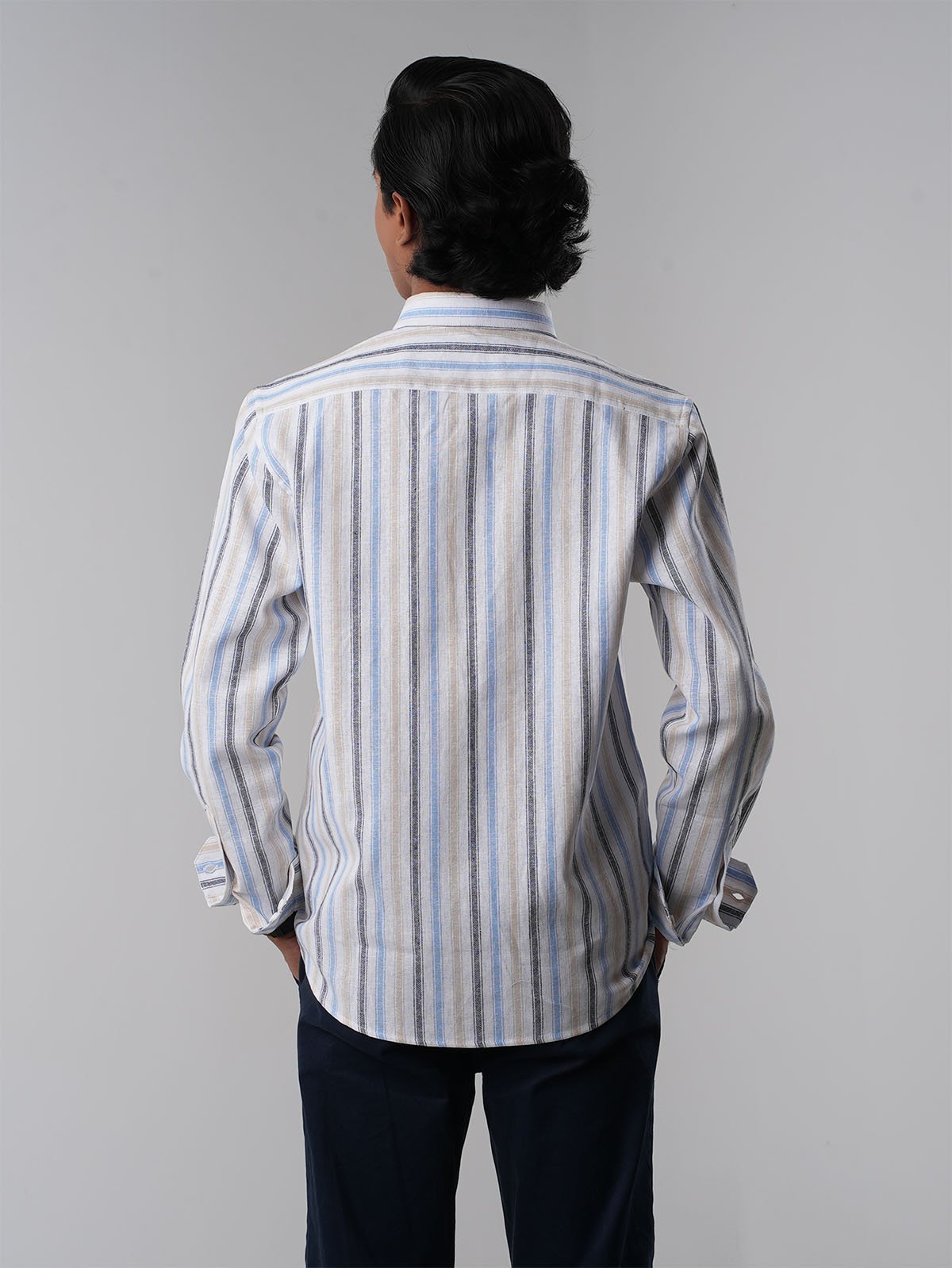 DRIFT Coastal White Stripe Shirt - BazeLine