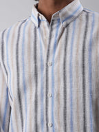 DRIFT Coastal White Stripe Shirt - BazeLine