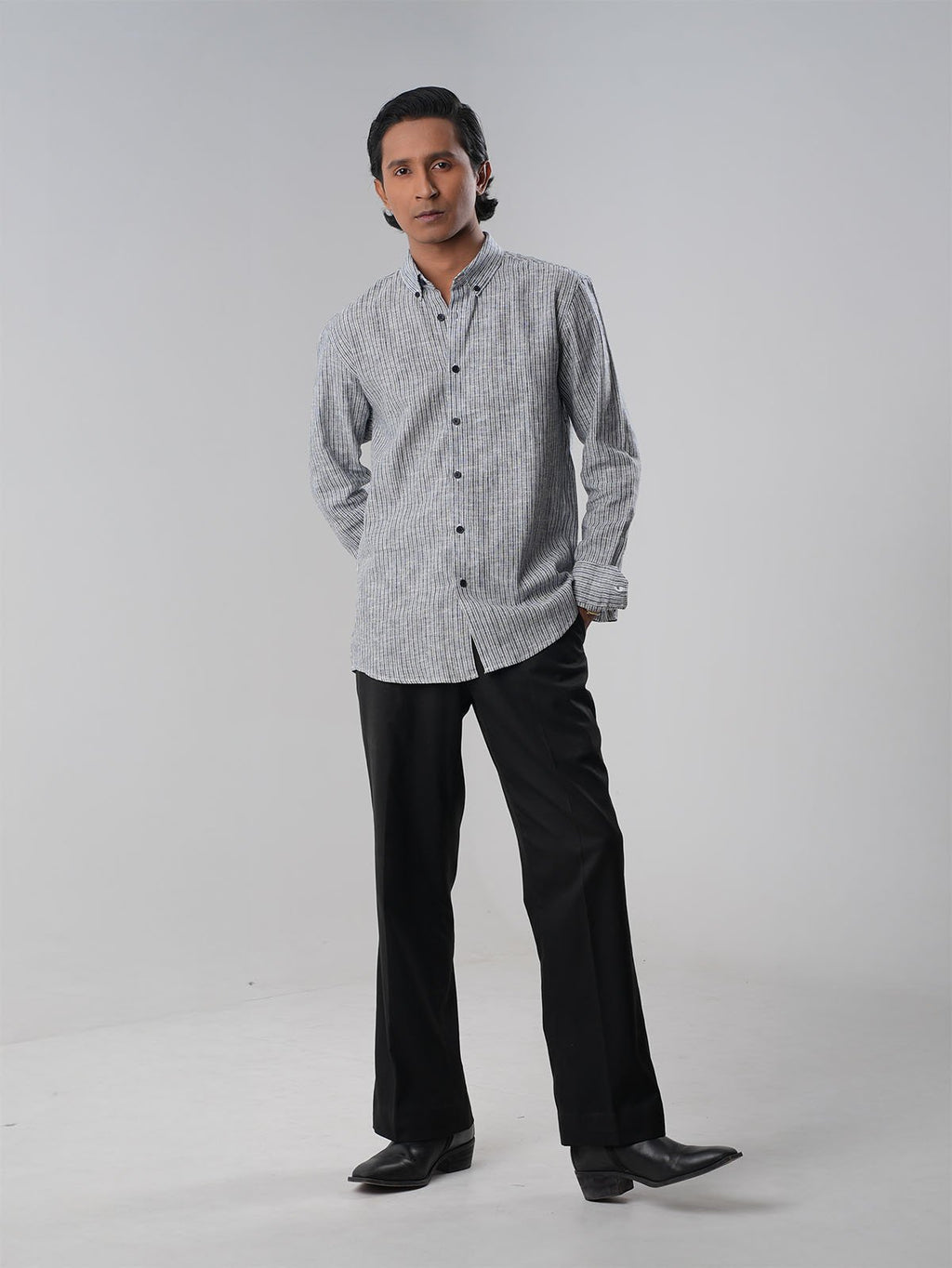 DRIFT Nightfall Textured Stripe Shirt - BazeLine