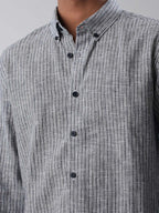 DRIFT Nightfall Textured Stripe Shirt - BazeLine