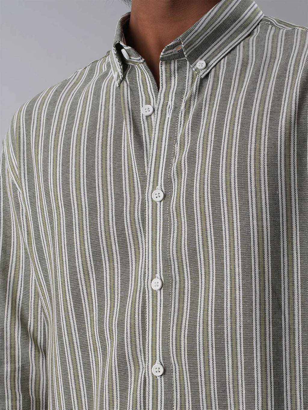 DRIFT Olive Stripe Shirt - BazeLine