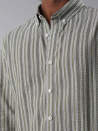 DRIFT Olive Stripe Shirt - BazeLine