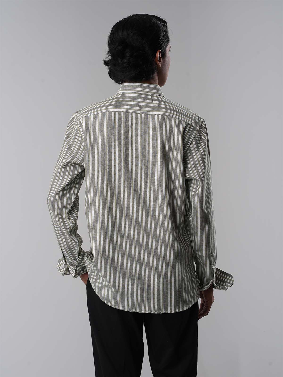 DRIFT Olive Stripe Shirt - BazeLine