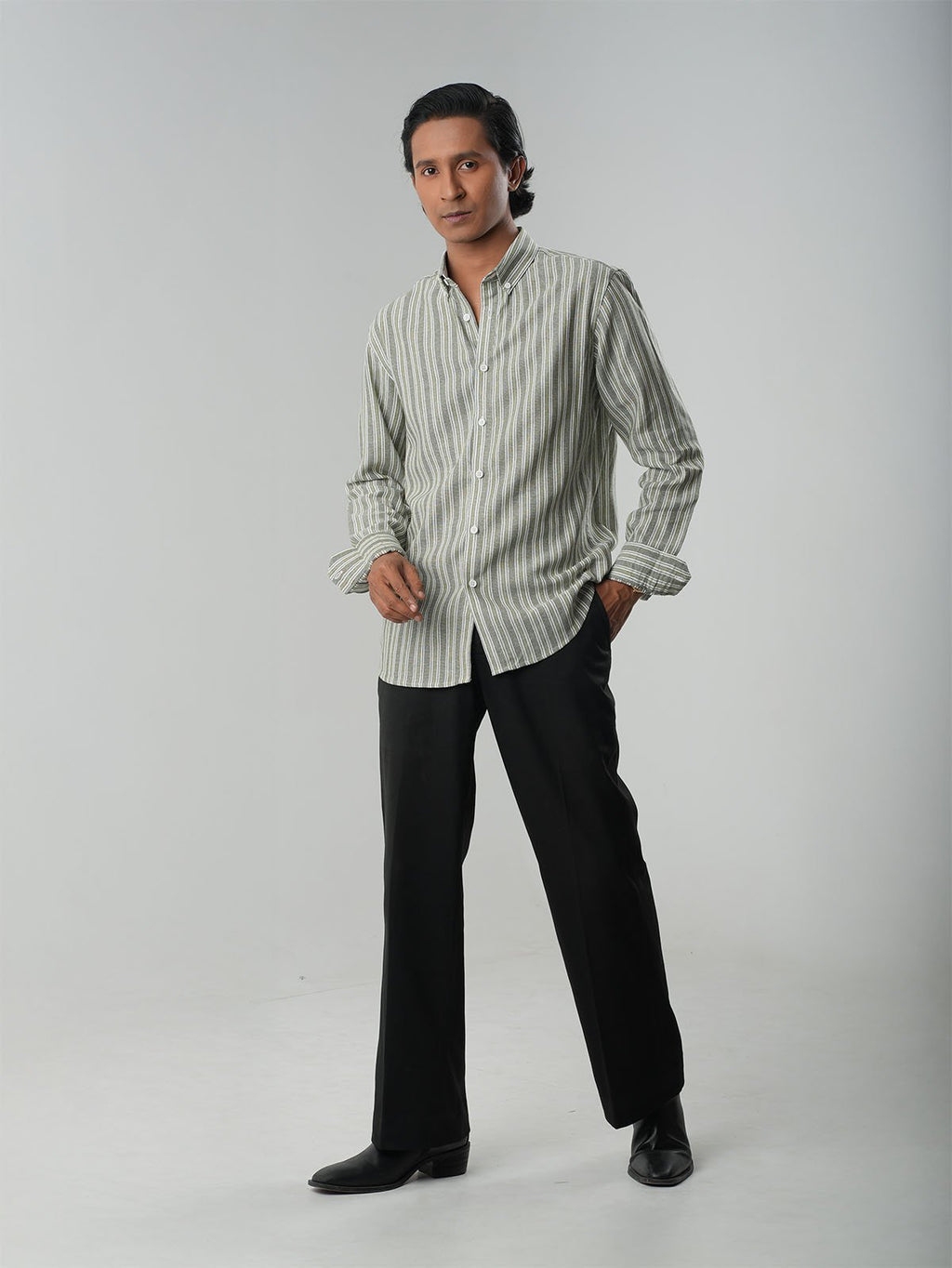 DRIFT Olive Stripe Shirt - BazeLine