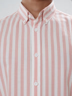 ELEMENT Coral Pink Striped Shirt - BazeLine