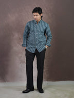 EUPHORIA Forest Teal Stripe Shirt - BazeLine