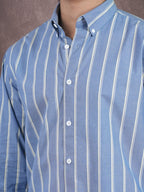 EUPHORIA Skyline Blue Stripe Shirt - BazeLine